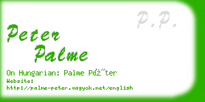 peter palme business card